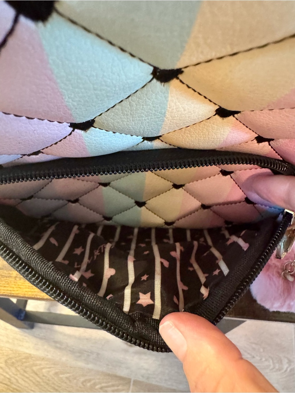 Luv Betsy Betsy Johnson rainbow Heart Mini Backpack Purse - Picture 6 of 12